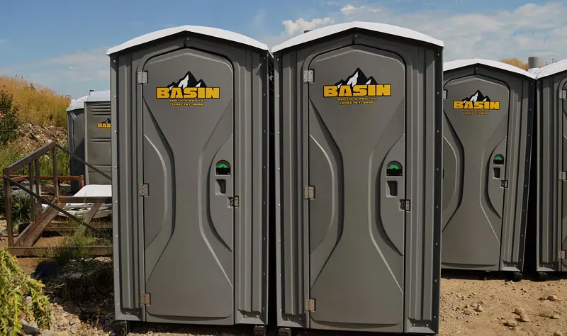 Porta-potties 2 Porta pottie rental units from Basin Septic & Rentals