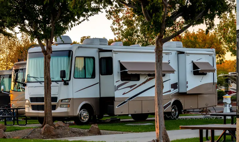 RV-park RVs in an RV Park